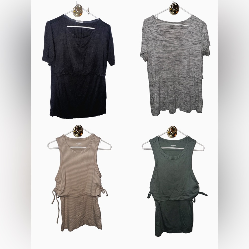 4 piece size large - Mamas Breastfeeding friendly tops